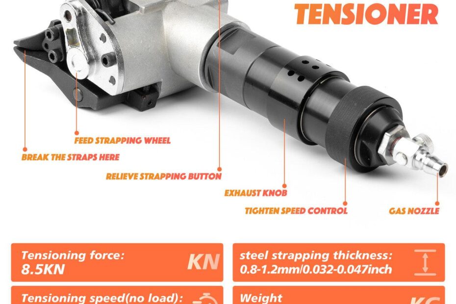 pneumatic tensioner for steel strapping